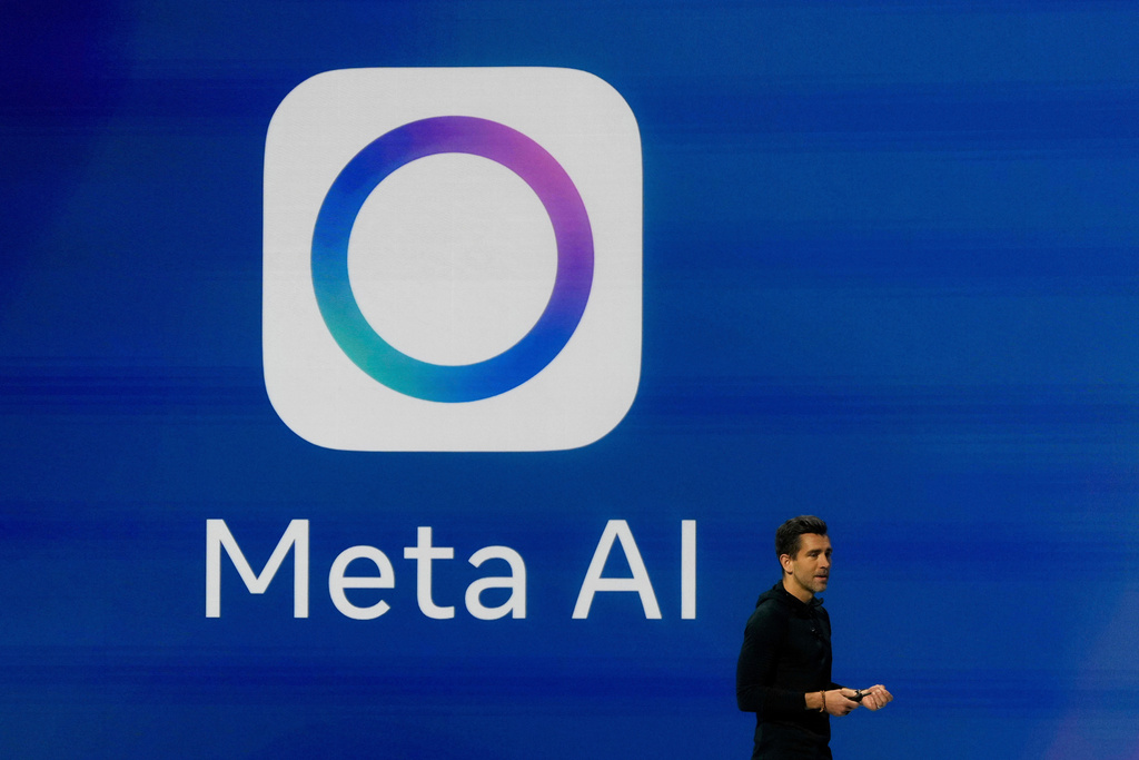 Meta Chief Product Officer Chris Cox speaks at LlamaCon 2025, an AI developer conference, in Menlo Park, Calif., April 29, 2025. (AP)