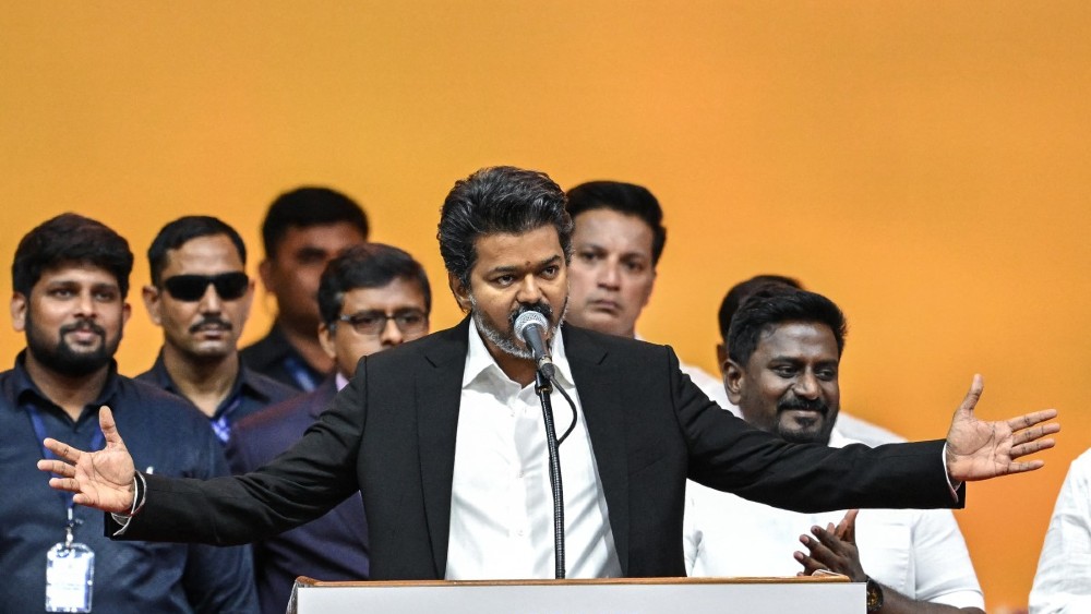 Indian film star sworn in as head of industrial hub Tamil Nadu