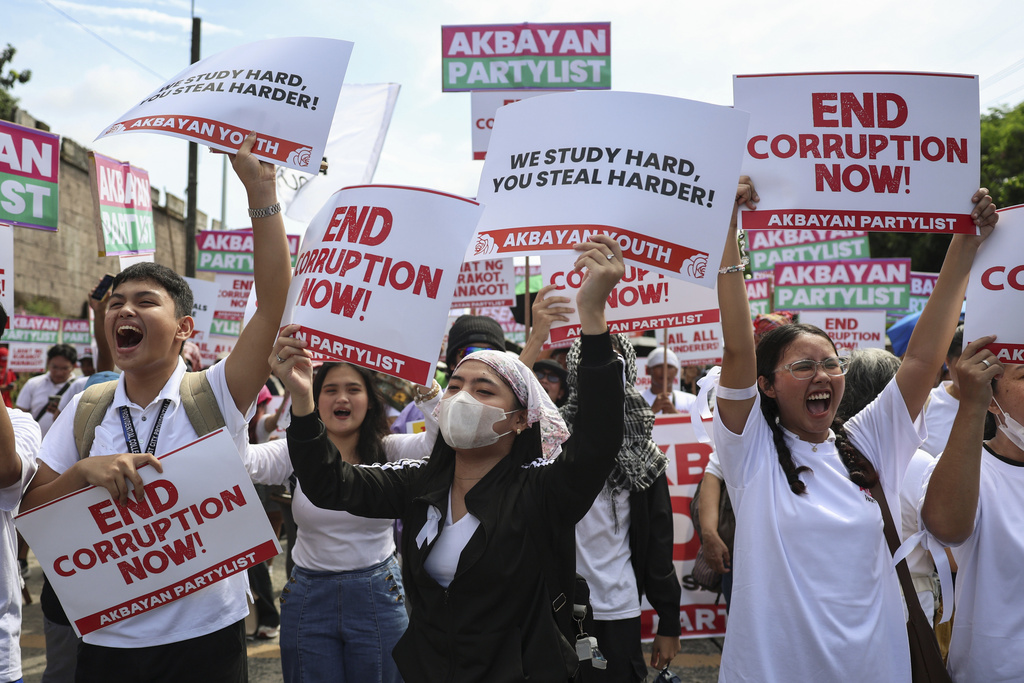 Protest erupts in Manila over Philippines flood control corruption scandal