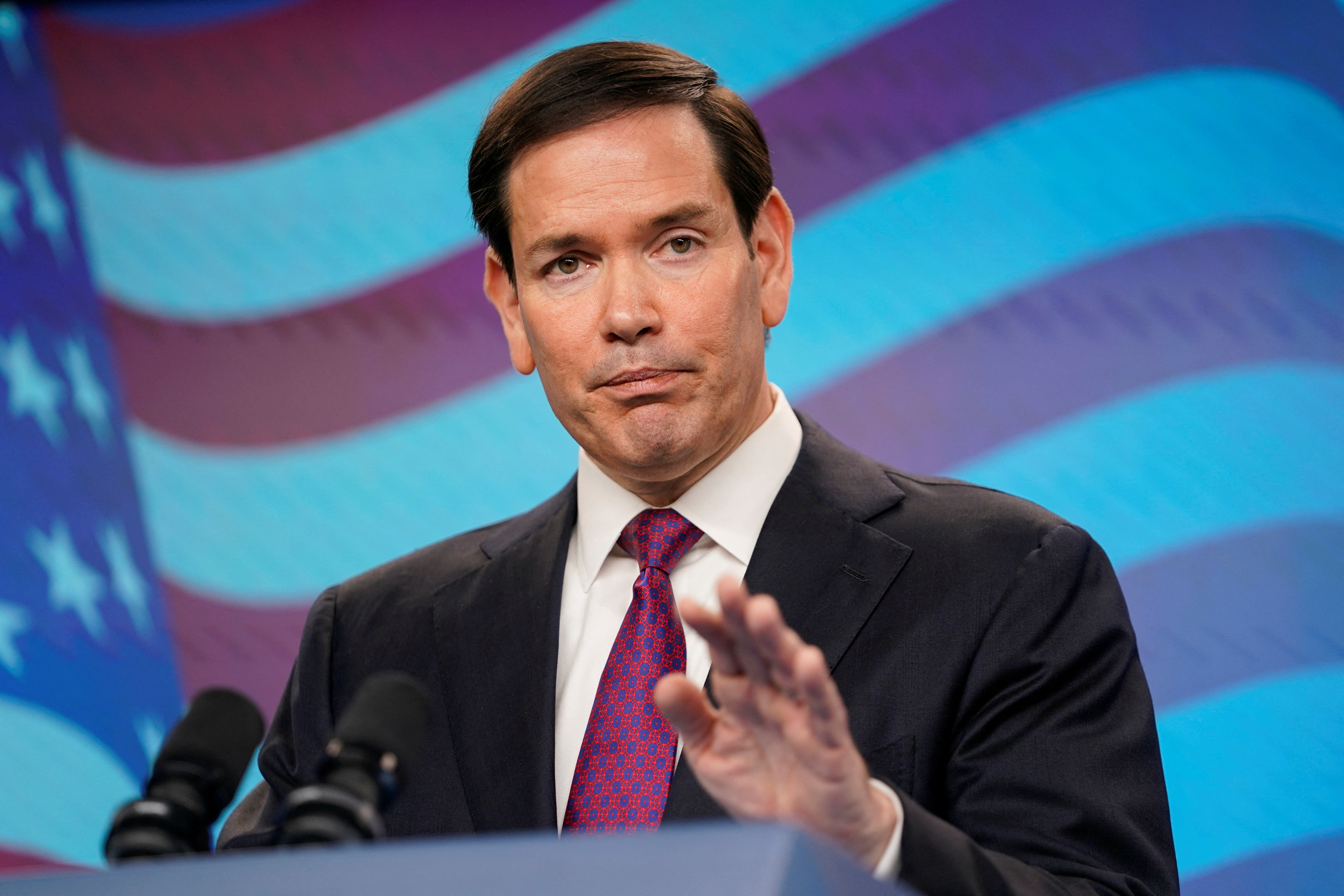 Marco Rubio at a press conference