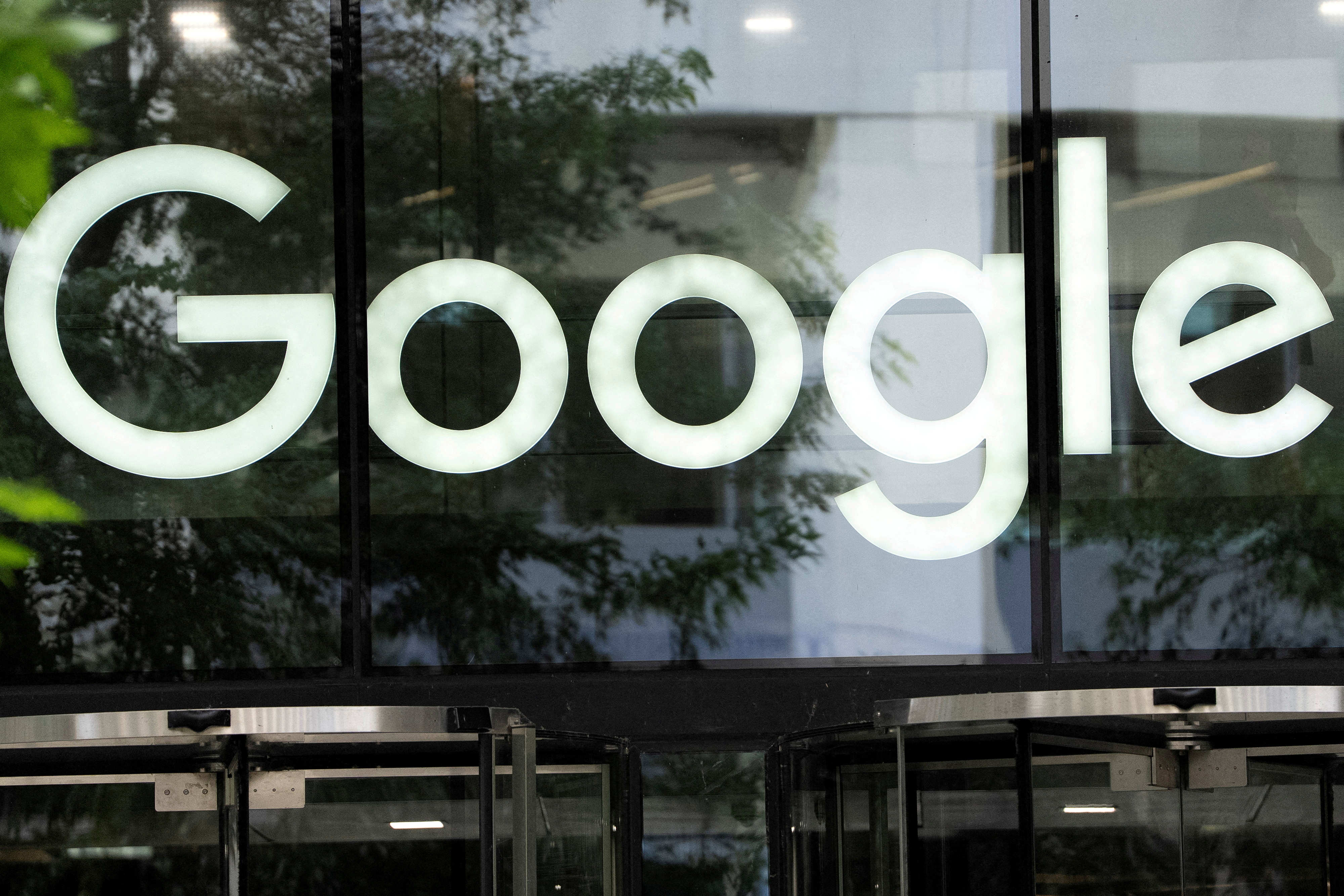 The Google logo is seen outside the company's offices in London, Britain, June 24, 2025. Reuters