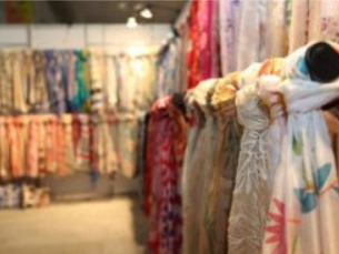 Dupattas on display at the Apparel Textile Sourcing (ATS) in Canada. (ATS)