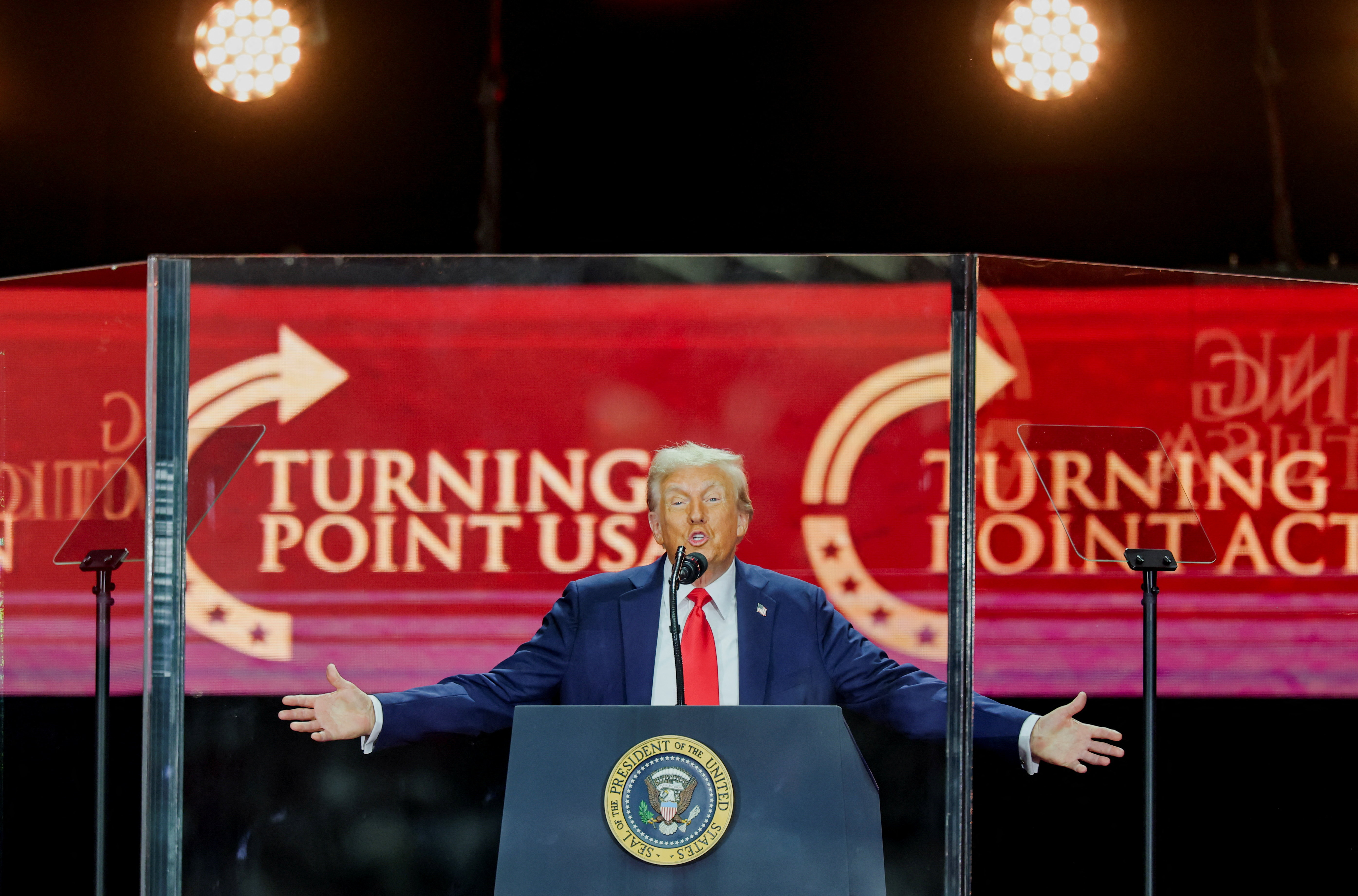 Memorial service for slain conservative commentator Charlie Kirk