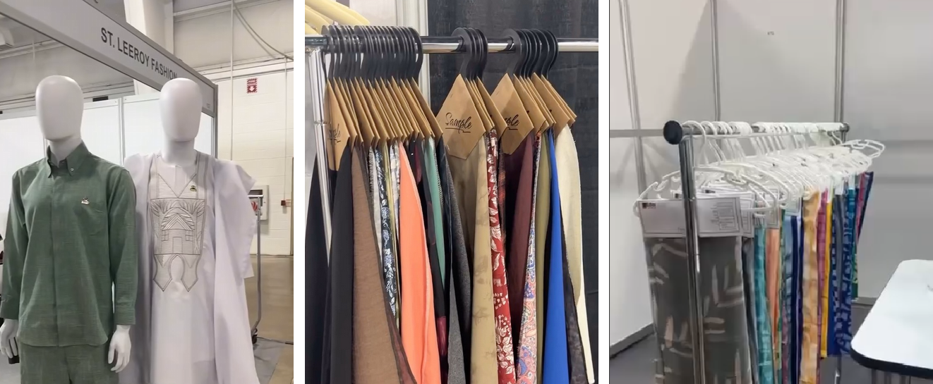 Different textiles and apparel on display at the Apparel Textile Sourcing (ATS) Show (Apparel Textile Sourcing/Instagram)