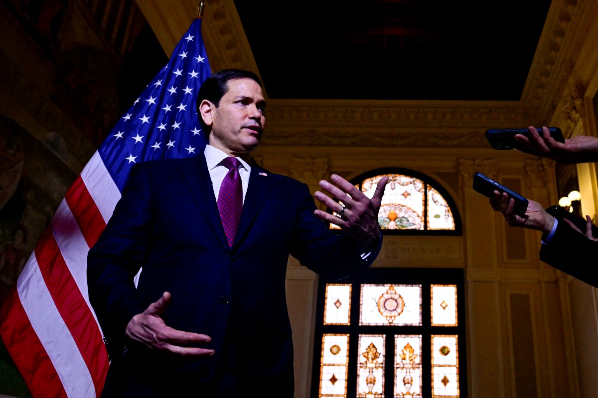 US Secretary of State Marco Rubio speaks to the press at the US Embassy in Rome on May 8, 2026. (AFP)
