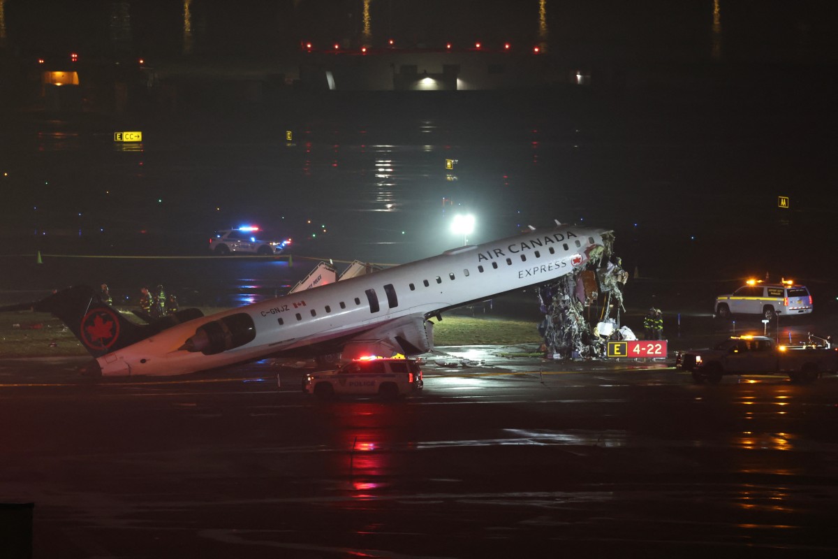 Air Canada plane collides with vehicle on runway at New York’s LaGuardia Airport