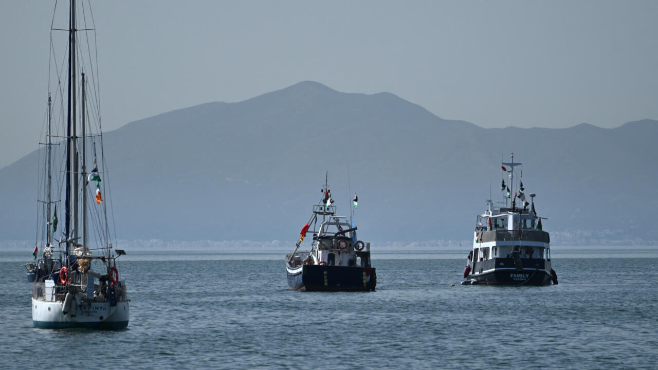 Activists say Gaza aid flotilla attacked by 'multiple drones'