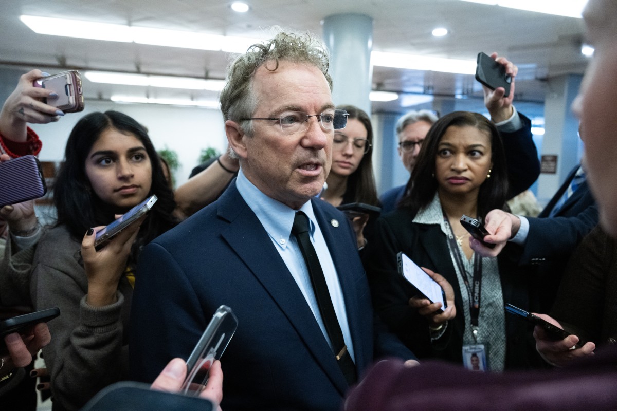 US Senator Rand Paul, Republican of Kentucky, speaks with the press at the US Capitol in Washington, DC, January 29, 2026. (Photo by SAUL LOEB / AFP)