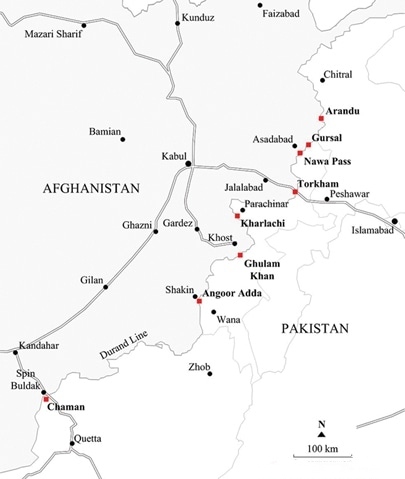 The border between Pakistan and Afghanistan 