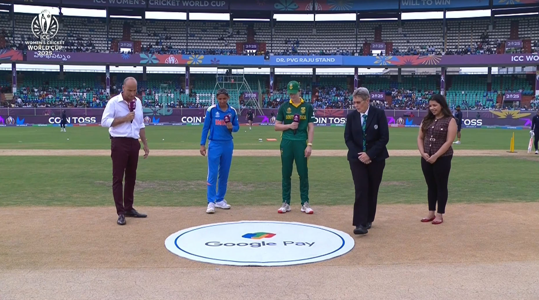 2025 Women's Cricket World Cup - South Africa won the toss and opted to bowl first against India. (icc-cricket.com)