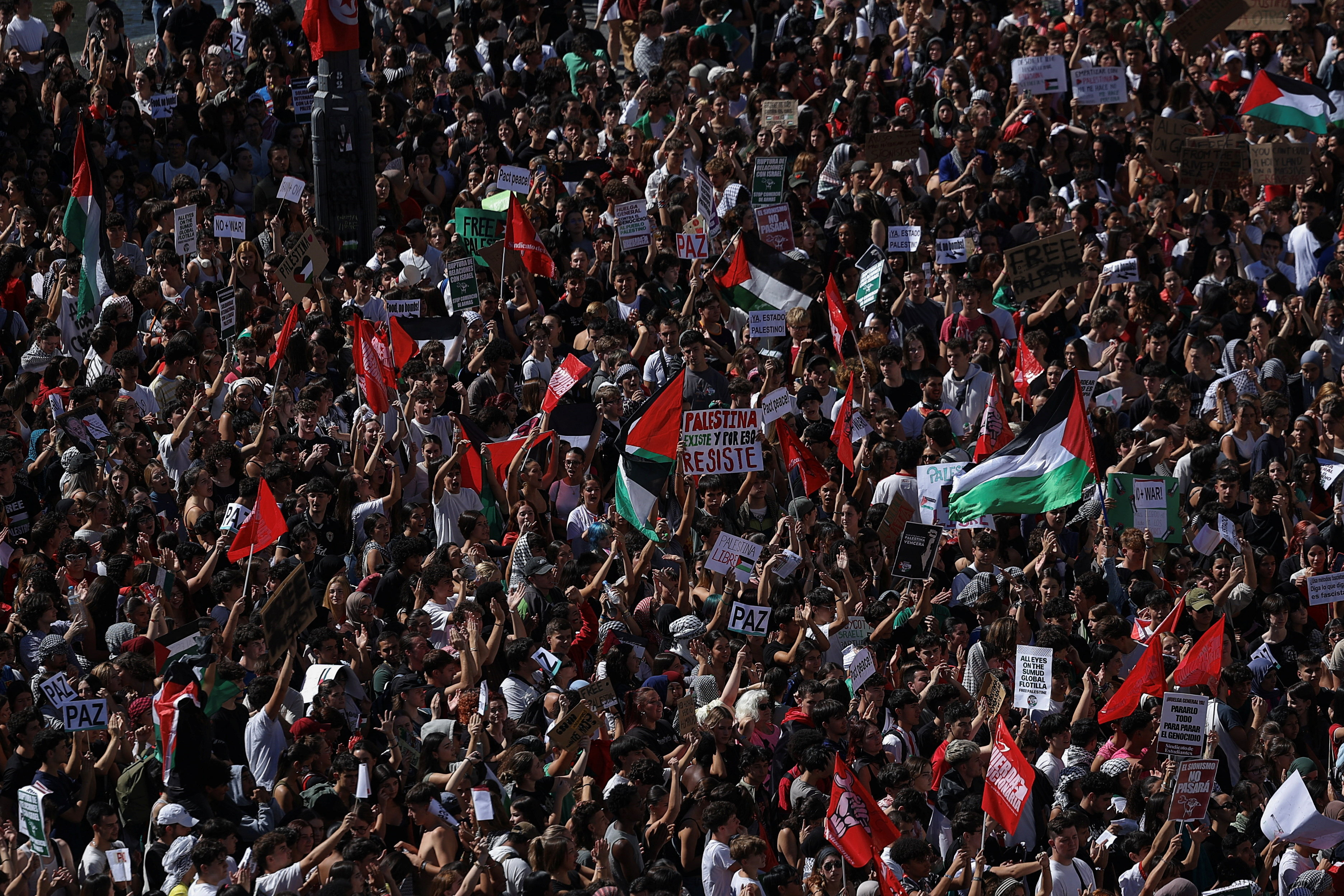 strike to support Palestinians in Gaza