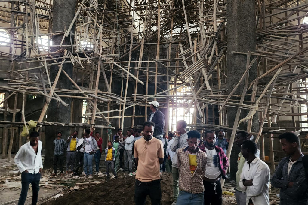 Ethiopia church collapse 
